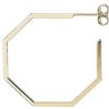 Earrings | Blue Nile Polygon Hoop Earrings In 14K Italian Yellow Gold