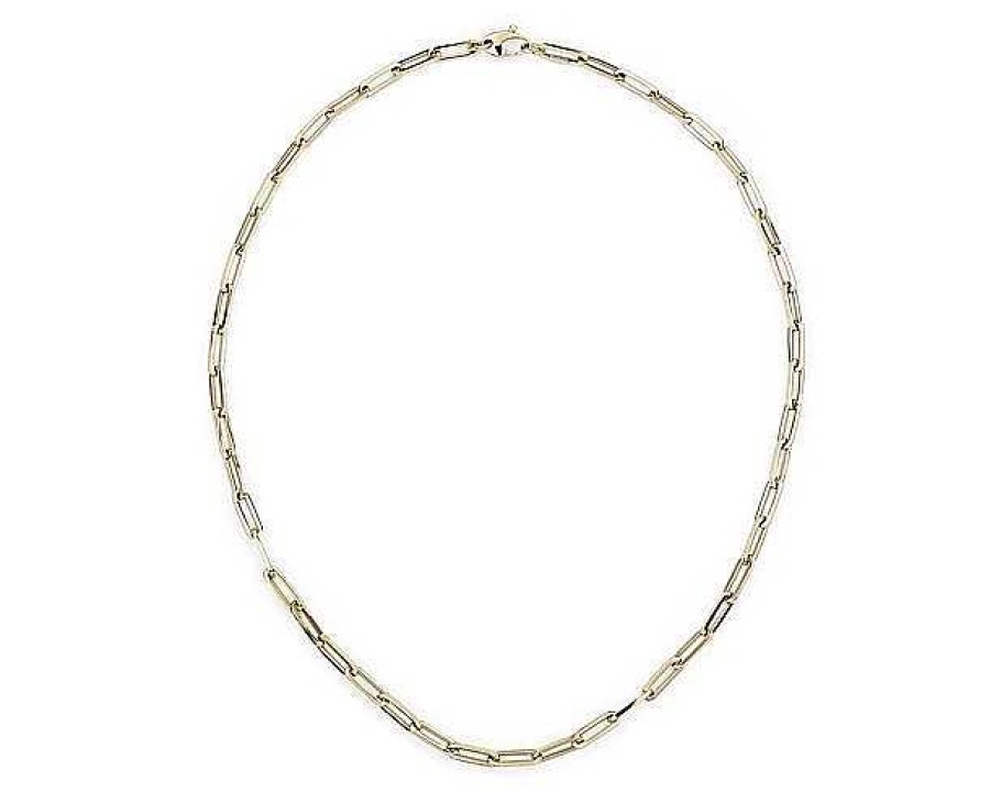 Necklaces | Blue Nile 18" Medium Paperclip Necklace In 14K Italian Yellow Gold (4 Mm)