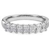 Women'S Rings | Blue Nile Seven Stone Radiant Lab Grown Diamond Ring In Platinum (1 Ct. Tw.)