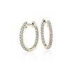 Earrings | Blue Nile Diamond Pav Hoop Earrings In 14K Yellow Gold (5/8 Ct. Tw.)