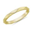 Women'S Rings | Blue Nile Stackable Beveled Triangle High Finish Ring In 18K Yellow Gold (2Mm)