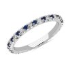 Rings | Blue Nile French Pav Sapphire And Diamond Eternity Ring In Platinum (1.4Mm)