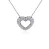 Necklaces | Blue Nile Diamond Heart Burst Necklace In 14K White Gold (1/2 Ct. Tw.)