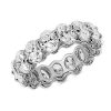 Women'S Rings | Blue Nile Lab Grown Diamond Oval Cut Eternity Ring In Platinum (7 Ct. Tw.)