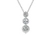 Necklaces | Blue Nile Lab Grown Round Diamond Three Stone Pendant In 14K White Gold (3 Ct. Tw.)