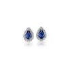 Earrings | Blue Nile Pear-Shaped Sapphire Stud Earrings With Diamond Halo In 14K White Gold (5X4Mm)