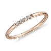 Rings | Blue Nile Ultra Mini Diamond Pav Stackable Fashion Ring In 14K Rose Gold