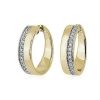 Earrings | Blue Nile Asymmetrical Polished Diamond Hoop Earrings In 14K Yellow Gold (1/2 Ct. Tw.)