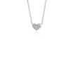 Necklaces | Blue Nile Mini Diamond Heart Necklace In 14K White Gold (1/10 Ct. Tw.)