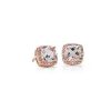 Earrings | Blue Nile Morganite And Diamond Halo Stud Earrings In 14K Rose Gold (6Mm)