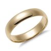 Men'S Rings | Blue Nile Mid-Weight Comfort Fit Wedding Ring In 14K Yellow Gold (5Mm)