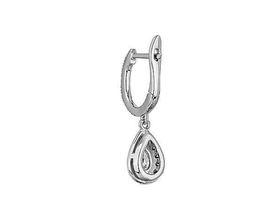 Earrings | Blue Nile Pear Shape Diamond Drop Earrings In 14K White Gold (1 Ct. Tw.)