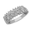 Women'S Rings | Blue Nile Romantic Diagonal Marquise Layered Diamond Ring In Platinum (1 Ct. Tw.)