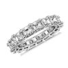 Women'S Rings | Blue Nile Lab Grown Diamond Asscher Cut Eternity Ring In 14K White Gold (5 Ct. Tw.)