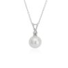 Necklaces | Blue Nile South Sea Cultured Pearl And Diamond Pendant In 18K White Gold (9.0-9.5Mm)