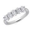 Women'S Rings | Blue Nile Oval Cut Five Stone Diamond Ring In Platinum (1 1/5 Ct. Tw.)