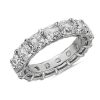 Women'S Rings | Blue Nile Cushion Cut Diamond Eternity Ring In 14K White Gold (8 Ct. Tw.)