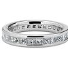 Women'S Rings | Blue Nile Channel Set Princess Diamond Eternity Ring In 14K White Gold (2 Ct. Tw.)