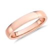 Men'S Rings | Blue Nile Low Dome Comfort Fit Wedding Ring In 14K Rose Gold (4Mm)