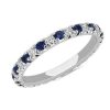 Women'S Rings | Blue Nile French Pav Sapphire And Diamond Eternity Ring In Platinum (1.8Mm)