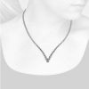 Necklaces | Blue Nile Diamond Chevron Eternity Necklace In 14K White Gold (10 Ct. Tw.)