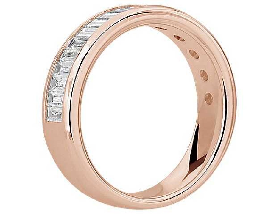 Women'S Rings | Blue Nile Channel Set Baguette Diamond Ring In 14K Rose Gold (1 Ct. Tw.)