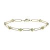 Bracelets | Blue Nile Round Peridot Paperclip Bracelet In 14K Yellow Gold