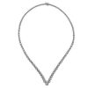 Necklaces | Blue Nile Diamond Chevron Eternity Necklace In 14K White Gold (15 Ct. Tw.)