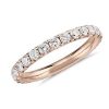 Women'S Rings | Blue Nile French Pav Diamond Eternity Ring In 14K Rose Gold (1 Ct. Tw.)