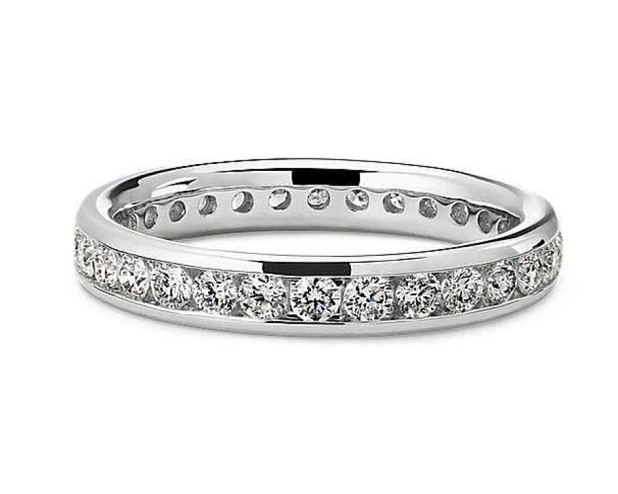 Women'S Rings | Blue Nile Channel Set Diamond Eternity Ring In 18K White Gold (1 Ct. Tw.)