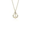 Necklaces | Blue Nile 18" Petite Anchor Pendant In 14K Yellow Gold (1 Mm)