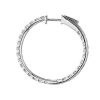 Earrings | Blue Nile Eternity French Pave Round Hoop Earrings In 14K White Gold (2 Ct. Tw.)