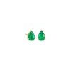 Earrings | Blue Nile Pear Emerald Stud Earrings In 14K Yellow Gold (6X4Mm)