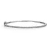 Bracelets | Blue Nile Riviera Pav Diamond Bangle In 14K White Gold (3/4 Ct. Tw.)