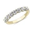 Women'S Rings | Blue Nile Comfort Fit Round Brilliant Seven Stone Diamond Ring In 14K Yellow Gold (1 Ct. Tw.)