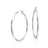 Earrings | Blue Nile 1 1/2" Large Hoop Earrings In Platinum (2 X 33 Mm)