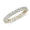 Women'S Rings | Blue Nile Lab Grown Diamond Asscher Cut Eternity Ring In 14K Yellow Gold (2 Ct. Tw.)