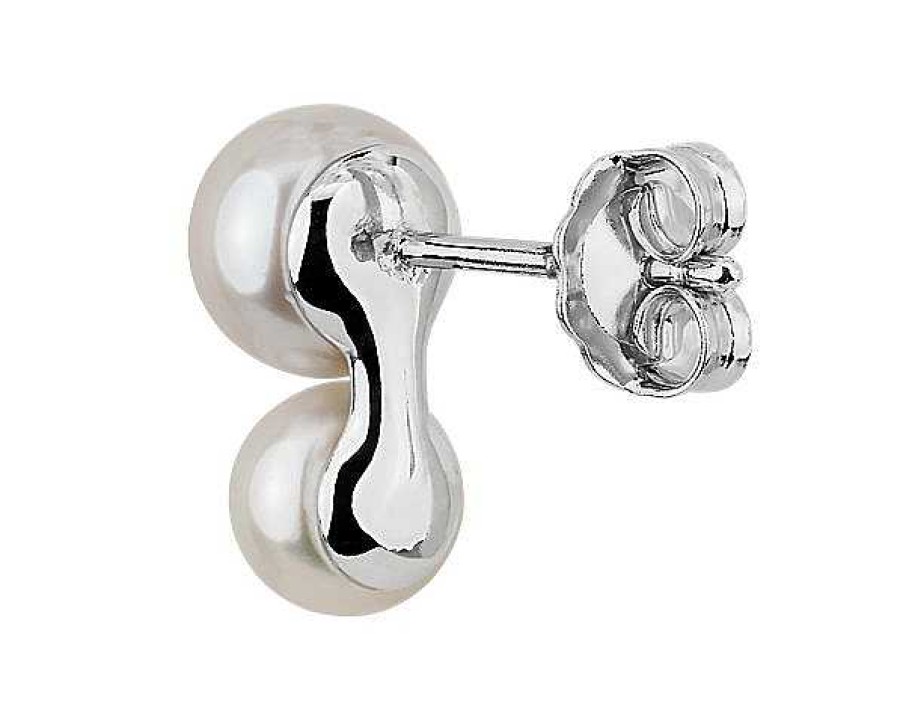 Earrings | Blue Nile Double Fresh Water Cultured Pearl Stud Earring In Sterling Silver