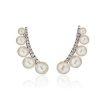 Earrings | Blue Nile Freshwater Cultured Pearl Climber Earrings In 14K Rose Gold (3-6Mm)