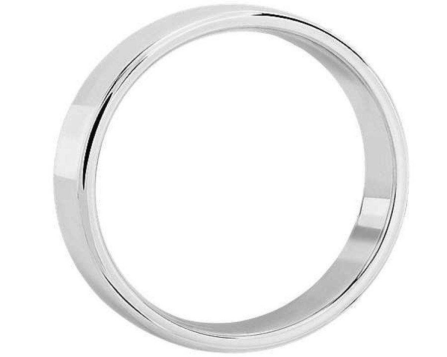 Men'S Rings | Blue Nile Skyline Comfort Fit Wedding Ring In 14K White Gold (5Mm)