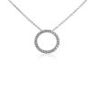 Necklaces | Blue Nile Open Circle Diamond Pendant In 14K White Gold (1/4 Ct.Tw.)