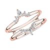 Women'S Rings | Blue Nile Crown Diamond Insert In 18K Rose Gold (1/4 Ct. Tw.)