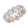 Women'S Rings | Blue Nile Lab Grown Diamond Oval Cut Eternity Ring In 14K Rose Gold (9 1/2 Ct. Tw.)