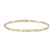 Bracelets | Blue Nile 8" Flat Figaro Chain Bracelet In 14K Yellow Gold (4 Mm)