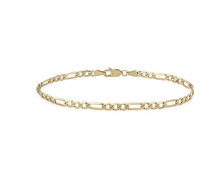 Bracelets | Blue Nile 8" Flat Figaro Chain Bracelet In 14K Yellow Gold (4 Mm)