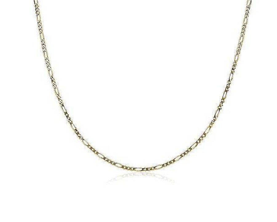 Necklaces | Blue Nile 24" Figaro Chain In 14K Yellow Gold (2.25 Mm)