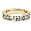 Women'S Rings | Blue Nile Channel Set Round Diamond Ring In 18K Yellow Gold (2 Ct. Tw.)