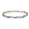 Bracelets | Blue Nile Amethyst And Blue Topaz Multi Shape Bracelet In 14K Yellow Gold