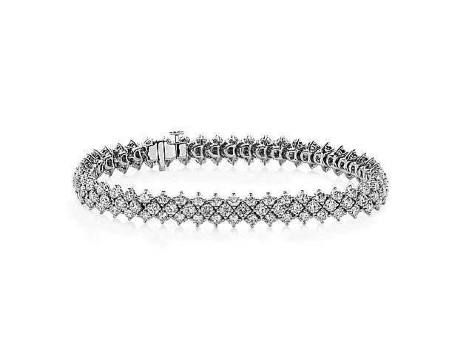 Bracelets | Blue Nile Multi-Row Diamond Bracelet In 14K White Gold (10 3/8 Ct. Tw.)