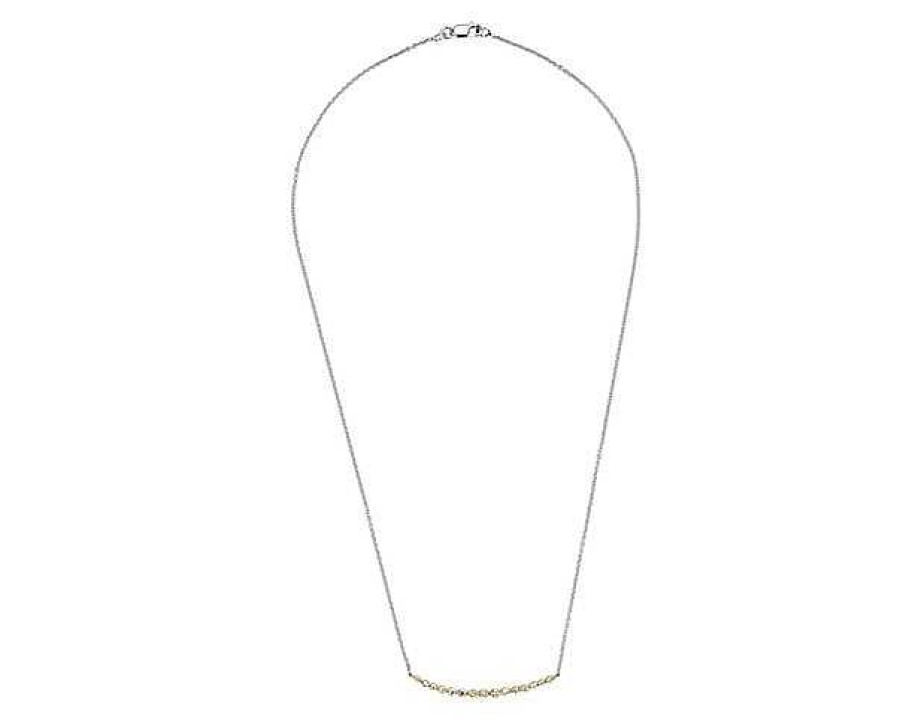 Necklaces | Blue Nile Yellow Diamond Smile Necklace In 18K Yellow And White Gold (3/8 Ct. Tw.)